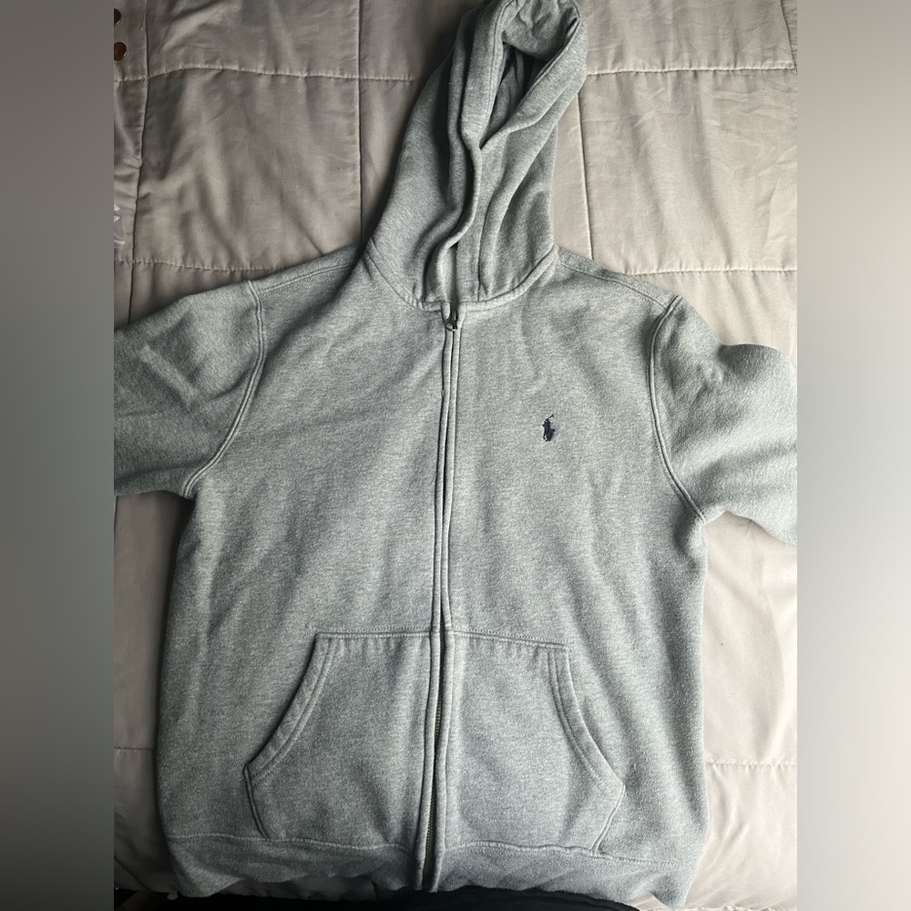 Grey Polo zip up